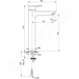 Ideal Standard Tesi - Mitigeur de lavabo, chrome A6575AA