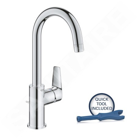 Grohe Start Edge - Mitigeur de lavabo avec bec rotatif et vidage, chrome 24201001