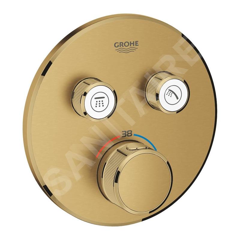 Grohe Grohtherm SmartControl - Mitigeur thermostatique de douche à encastrer, 2 sorties, Cool Sunrise brossé 29119GN0 Grohe Grohtherm SmartControl - Mitigeur thermostatique de douche à encastrer, 2 sorties, Cool Sunrise brossé 29119GN0