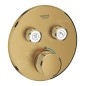 Grohe Grohtherm SmartControl - Mitigeur thermostatique de douche à encastrer, 2 sorties, Cool Sunrise brossé 29119GN0 Grohe Grohtherm SmartControl - Mitigeur thermostatique de douche à encastrer, 2 sorties, Cool Sunrise brossé 29119GN0