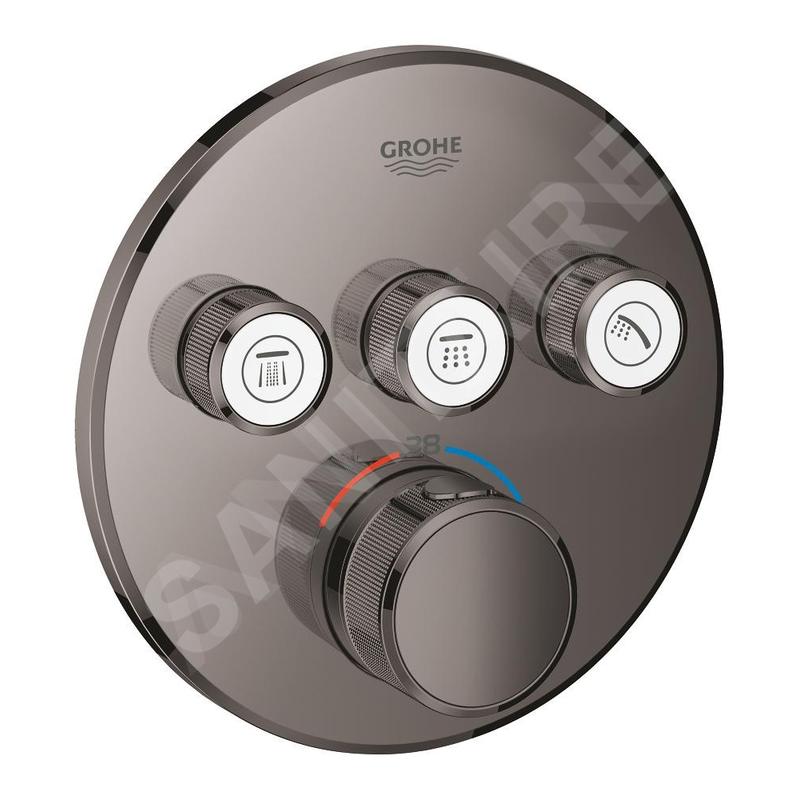 Grohe Grohtherm SmartControl - Mitigeur thermostatique encastré de douche, 3 sorties, Hard Graphite 29121A00