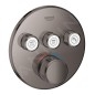 Grohe Grohtherm SmartControl - Mitigeur thermostatique encastré de douche, 3 sorties, Hard Graphite 29121A00