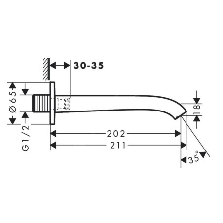 Hansgrohe Vivenis - Bec déverseur, noir mat 75410670