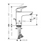 Hansgrohe Logis - Mitigeur de lavabo avec vidage, CoolStart, EcoSmart, noir mat 71102670