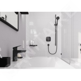 Hansgrohe Logis - Mitigeur de lavabo avec vidage Push-Open, EcoSmart, noir mat 71107670