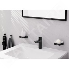 Hansgrohe Logis - Mitigeur de lavabo avec vidage Push-Open, EcoSmart, noir mat 71107670