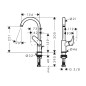 Hansgrohe Logis - Mitigeur de lavabo avec vidage, EcoSmart, noir mat 71130670