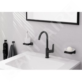 Hansgrohe Logis - Mitigeur de lavabo avec vidage, EcoSmart, noir mat 71130670