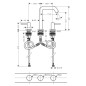 Hansgrohe Tecturis S - Mitigeur de lavabo avec vidage Push-Open, installation à 3 trous, EcoSmart, chrome 73330000