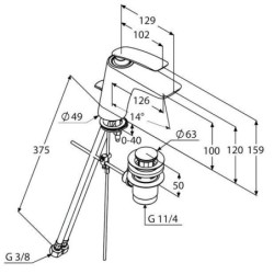 Kludi Balance - Mitigeur de lavabo, chrome 520230575