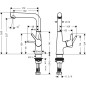 Hansgrohe Talis S - Mitigeur de lavabo 210 avec garniture de vidage à tirette, chrome 72105000