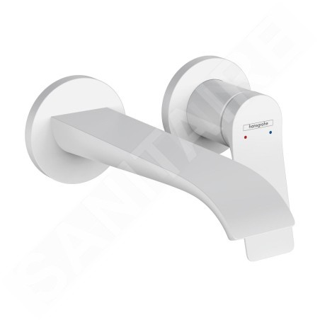Hansgrohe Vivenis - Mitigeur de lavabo encastré, installation 2 trous, EcoSmart, blanc mat 75050700