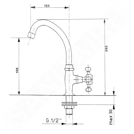 Sapho Antea - Robinet de lavabo, chrome 315