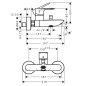 Hansgrohe Rebris E - Mitigeur de baignoire, noir mat 72450670