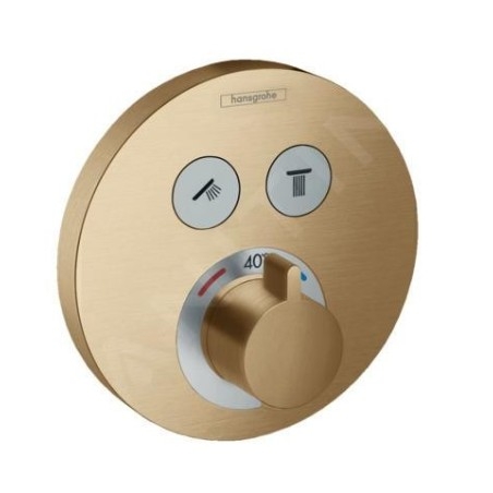 Hansgrohe Shower Select - Mitigeur thermostatique encastré, 2 sorties, bronze brossé 15743140