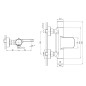 Sapho Kimura - Mitigeur thermostatique de baignoire, chrome KU292 Sapho Kimura - Mitigeur thermostatique de baignoire, chrome KU292