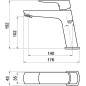 Novaservis Nobless Ego - Mitigeur de lavabo, noir mat 43001/1,5