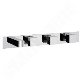 Sapho Mastermax - Mitigeur thermostatique encastré avec pommeau de douche, 2 sorties, chrome MB453