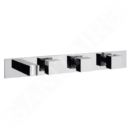 Sapho Mastermax - Mitigeur thermostatique encastré avec pommeau de douche, 2 sorties, chrome MB453