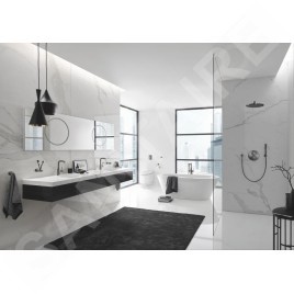 Grohe Essence - Mitigeur de baignoire à monter au sol, graphite foncé brossé 23491AL1