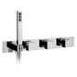Sapho Mastermax - Mitigeur thermostatique encastré avec pommeau de douche, 2 sorties, chrome MB453 Sapho Mastermax - Mitigeur thermostatique encastré avec pommeau de douche, 2 sorties, chrome MB453