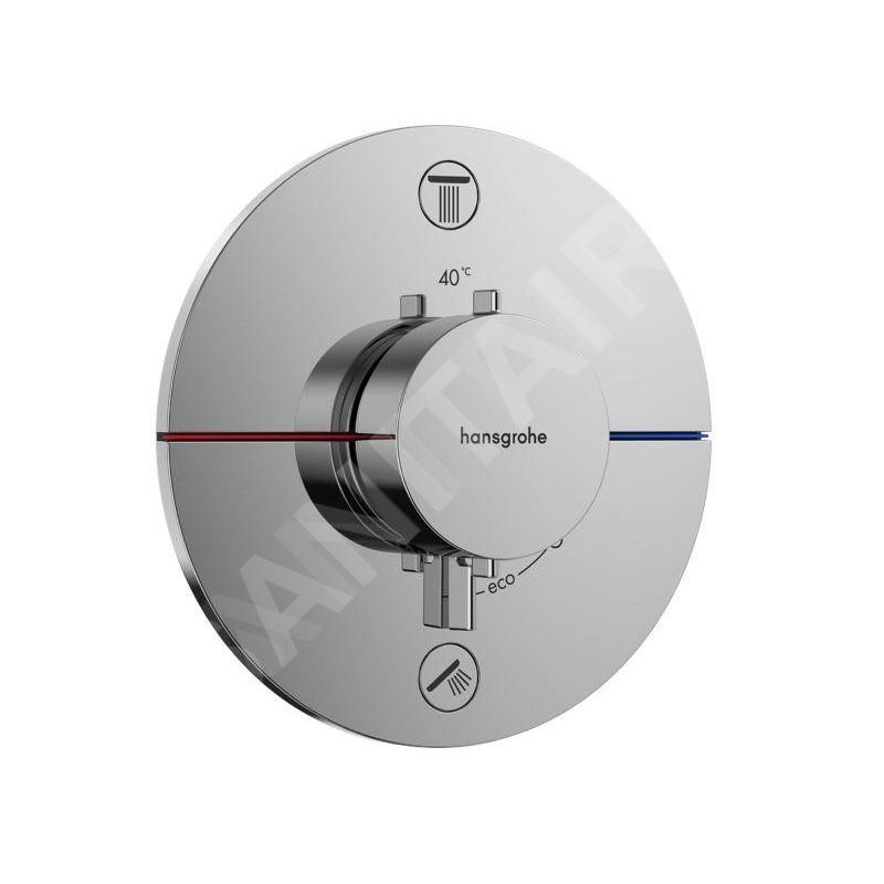 Hansgrohe ShowerSelect Comfort - Mitigeur thermostatique encastré pour 2 sorties, chrome 15554000
