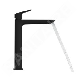 Hansgrohe Logis - Mitigeur de lavabo avec vidage, EcoSmart, noir mat 71257670