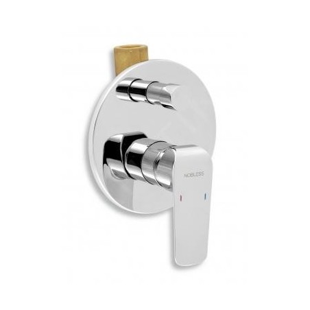 Novaservis Nobless Tina - Robinetterie de baignoire encastrée avec inverseur, chrome 38050R,0