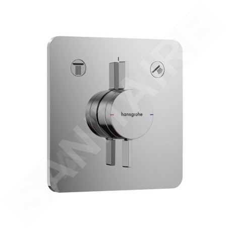 Hansgrohe DuoTurn Q - Mitigeur encastrable, pour 2 sorties, chrome 75414000