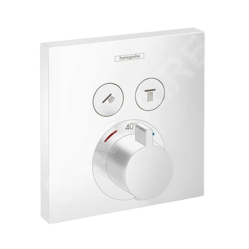 Hansgrohe Shower Select - Robinet thermostatique encastré avec 2 fonctions, blanc mat 15763700