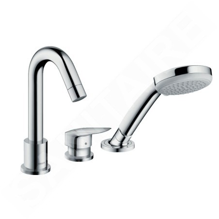 Hansgrohe Logis - Mitigeur pour montage sur bord de baignoire, installation 3 trous, chrome 71310000