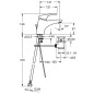 Hansa Mix - Mitigeur de lavabo avec garniture de vidage, chrome 01092283