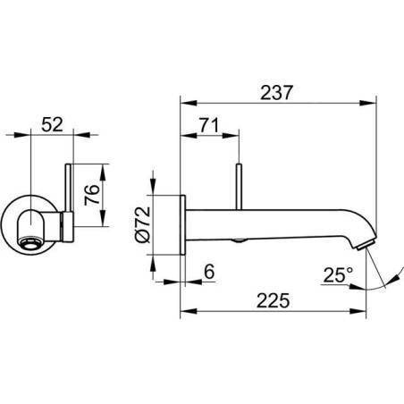 Keuco IXMO - Mitigeur de lavabo encastré, chrome 59516011201