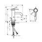 Hansgrohe Tecturis S - Mitigeur de lavabo avec vidage, CoolStart, EcoSmart, noir mat 73305670