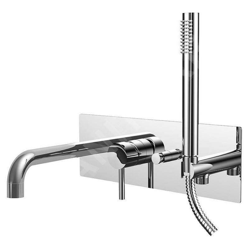 Paffoni Light - Mitigeur de baignoire encastré, avec accessoires et corps, chrome LIG001CR