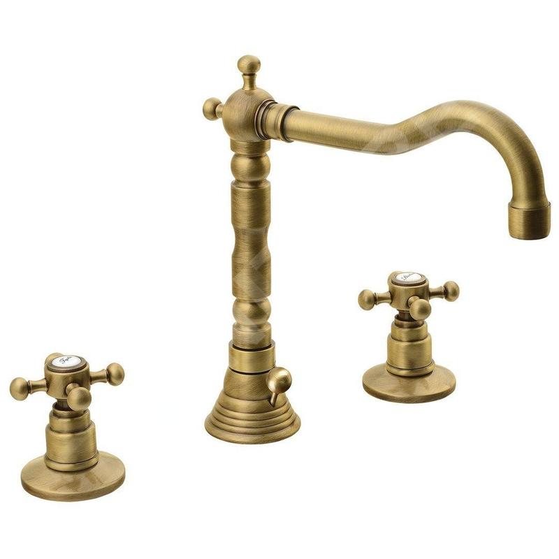 Sapho Antea - Mitigeur de lavabo avec bonde, installation 3 trous, bronze 3226