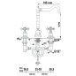 Sapho Antea - Mitigeur de lavabo avec bonde, installation 3 trous, bronze 3226