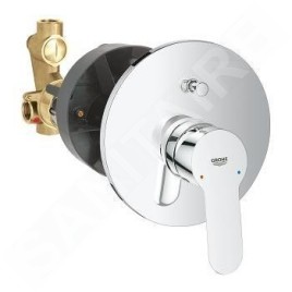 Grohe BauEdge - Mitigeur encastré de baignoire avec corps encastré, chrome 29079000