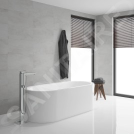 Grohe Eurocube - Mitigeur de baignoire au sol, avec accessoires, chrome 23672001