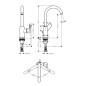Hansgrohe Rebris S - Mitigeur de lavabo avec vidage et bec orientable, chrome 72536000