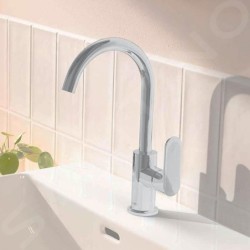 Hansgrohe Rebris S - Mitigeur de lavabo avec vidage et bec orientable, chrome 72536000