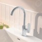 Hansgrohe Rebris S - Mitigeur de lavabo avec vidage et bec orientable, chrome 72536000
