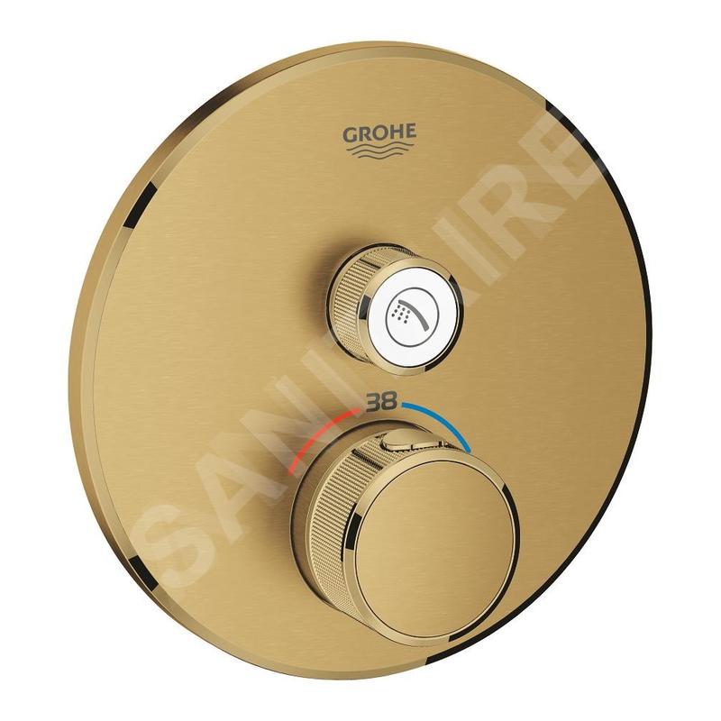 Grohe Grohtherm SmartControl - Mitigeur thermostatique encastré de douche avec 1 sortie, Cool Sunrise brossé 29118GN0