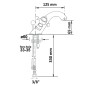 Sapho Antea - Mitigeur de lavabo avec bonde chrome/or 3172 Sapho Antea - Mitigeur de lavabo avec bonde chrome/or 3172