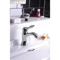 Sapho Kirké - Mitigeur de lavabo White, chrome KI02BC