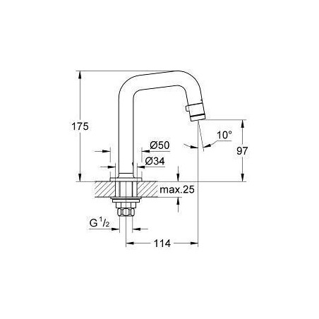 Grohe Universal - Soupape de support universelle, chrome 20202000
