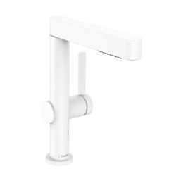 Hansgrohe Finoris - Mitigeur de lavabo 230, avec Push-Open et bec extractible, EcoSmart, blanc mat 76063700