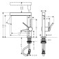 Hansgrohe Finoris - Mitigeur de lavabo 230, avec Push-Open et bec extractible, EcoSmart, blanc mat 76063700