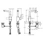 Hansa Twist - Mitigeur de lavabo avec garniture de vidage, chrome 09542203