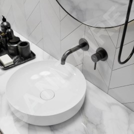 Steinberg 100 - Mitigeur de lavabo encastré, installation 2 trous, noir mat 100 1804 3 S